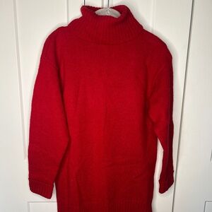Express Tricot 100% Wool Turtleneck Sweater Dress Women's Size XS